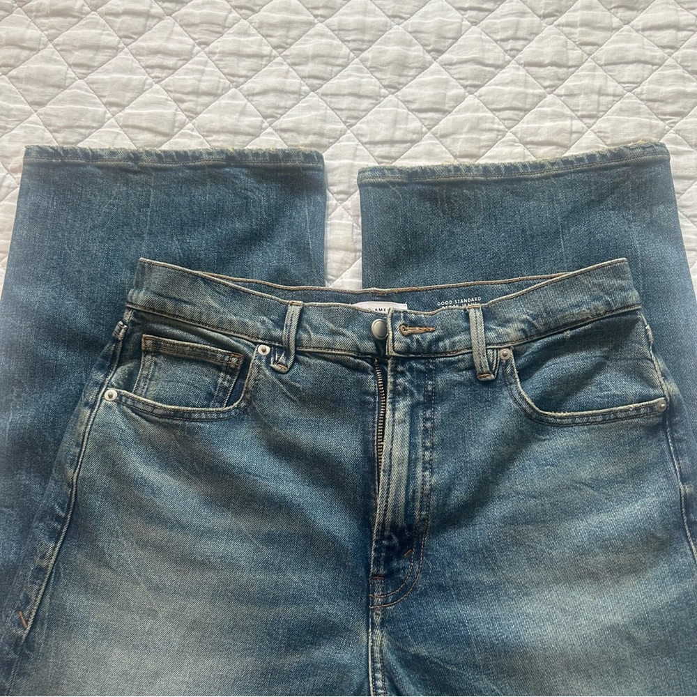 Good American Good Standard High-Rise Baggy Jeans in Dark Denim - Picture 4 of 14